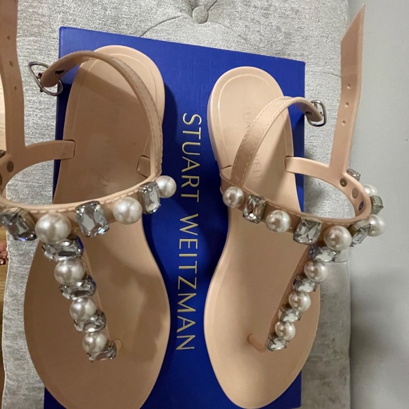 Stuart Weitzman Goldie Crystal Jelly Sandal - Picture 4 of 8